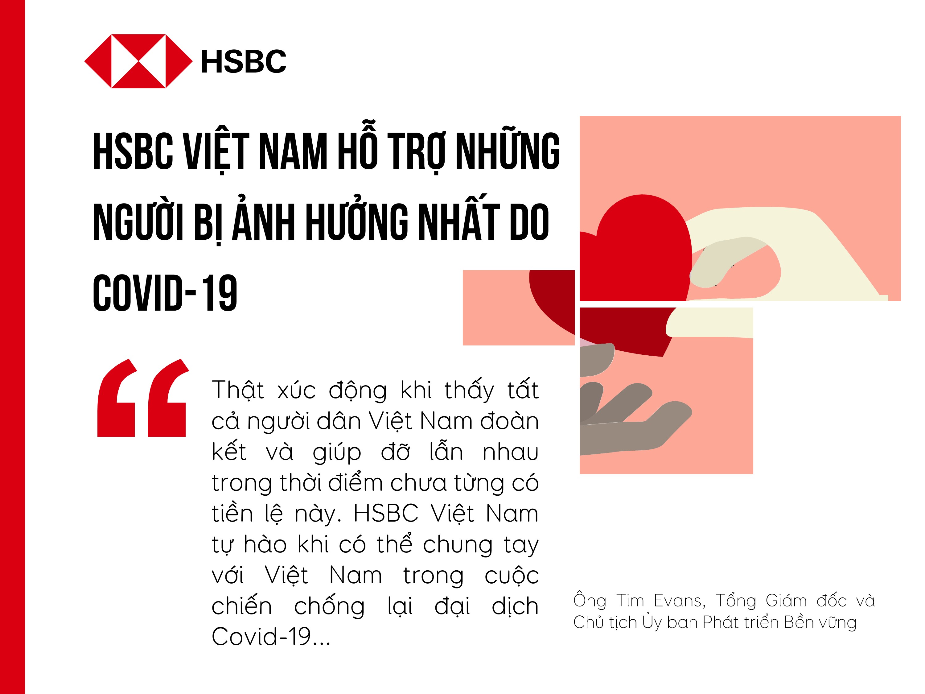 TCBC - HSBC Việt Nam hỗ trợ những người bị ảnh hưởng nhất do Covid-19